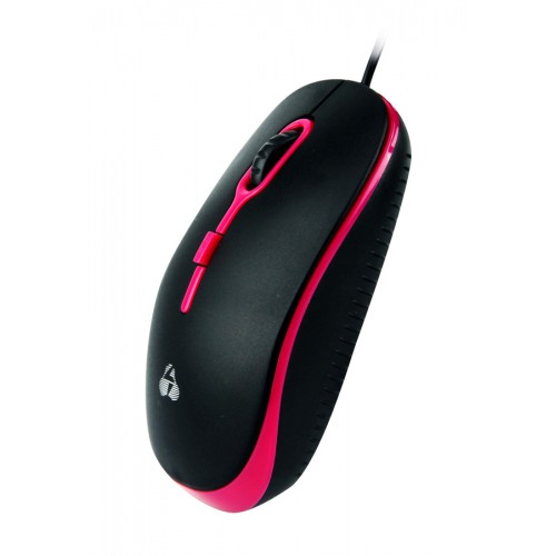 POWERTECH Ενσύρματο ποντίκι, Οπτικό, 1600DPI, USB, 1.35m, Μαύρο-Κόκκινο
