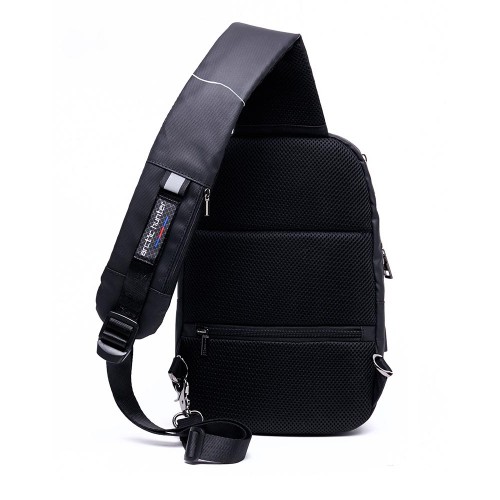 ARCTIC HUNTER Τσάντα Crossbody XB-00081-BK, USB, αδιάβροχη, μαύρη