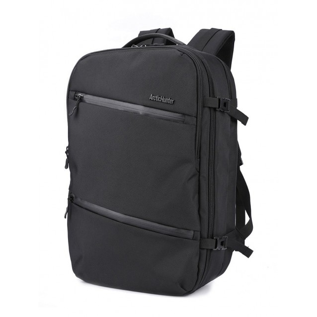 ARCTIC HUNTER τσάντα πλάτης B-00184, laptop, USB-3.5mm, αδιάβροχη, μαύρη