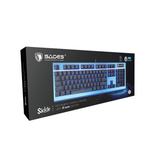 SADES Ενσύρματο πληκτρολόγιο K13 Sickle, μηχανικό, RGB Side, Blue switch