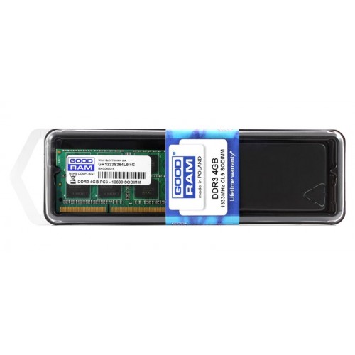 GOODRAM  so-dimm μνήμη τύπου DDR3, 4GB , 1600 , 12800, 1,35V