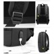 ARCTIC HUNTER τσάντα πλάτης B00360-BK με θήκη laptop, USB, μαύρη