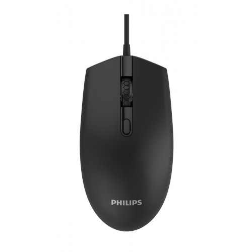 PHILIPS ενσύρματο ποντίκι SPK7204-ΒΚ, 1200DPI, USB, 4 πλήκτρα, μαύρο