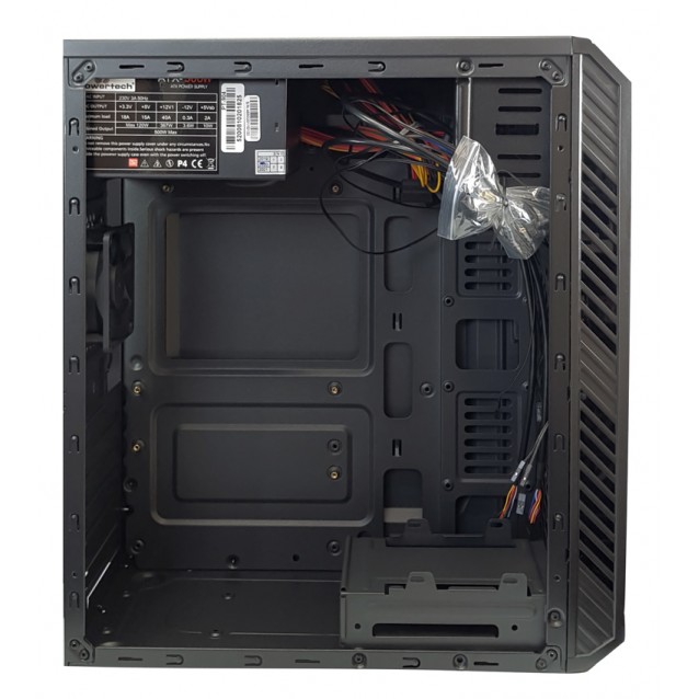 POWERTECH PC Case PT-849, 2x USB 2.0, 1x 80mm fan, με PSU 500W