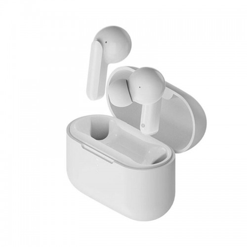 QCY T10 TWS WHITE Dual Armature Driver 4-mic noise cancel. True Wireless Earbuds Quick Charge 600mAh